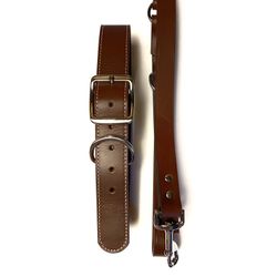 Leather Collar And Leash Set 