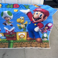 Mario’s Bros  Back Round For Party 