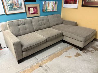 JONATHAN LOUIS Pepper Grey Track Arm Sofa w/ Reversible Chaise