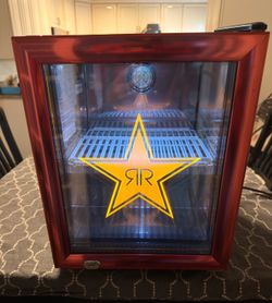 Rockstar mini fridge. Works great.