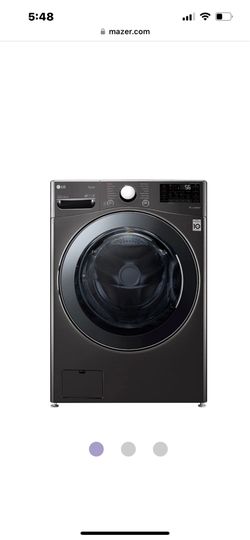 LG Electronics 27 in. 4.5 cu. ft. Black Steel Ultra Large Capacity Electric All-in-One Washer Dryer Combo