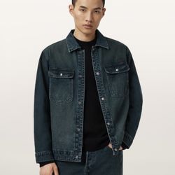 AllSaints Castleford Denim Overshirt Jean Jacket