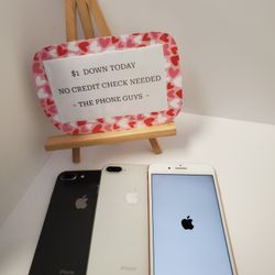 Apple IPhone 8 Plus Unlocked  - 90 Days Warranty - $1 Down - NO CREDIT Needed