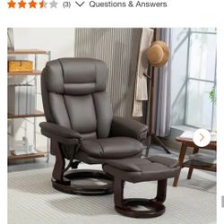 Swivel Reclining Chair With Footrest 