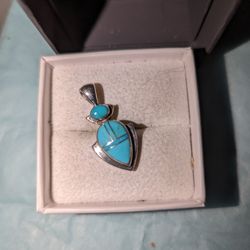 Turquoise Inlaid Pendant 