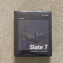 GL.iNet GL-BE3600 (Slate 7) Portable Travel Router, Pocket Dual-Band Wi-Fi 7, 2.5G Router, Portable VPN Routers WiFi for Travel, Public Computer Route
