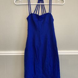 Womens Divided Blue Form Fitting Dress