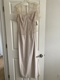 New Formal Dress Size 8 Champagne Color And Beautiful Beading