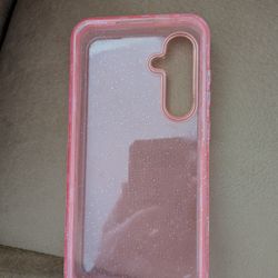 Samsung S24 6.2 Inch Pink Phone Glitter Case Like New 