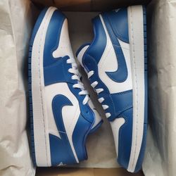 Air Jordan 1 Low Marina Blue Size 10M/11.5W