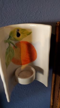 Orange candles holder