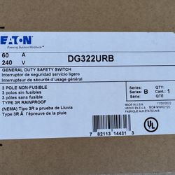 Eaton 60 Amp Safety Switch Non-Fusible 