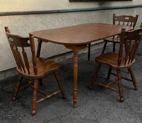 Vintage Solid Oak Dining Table