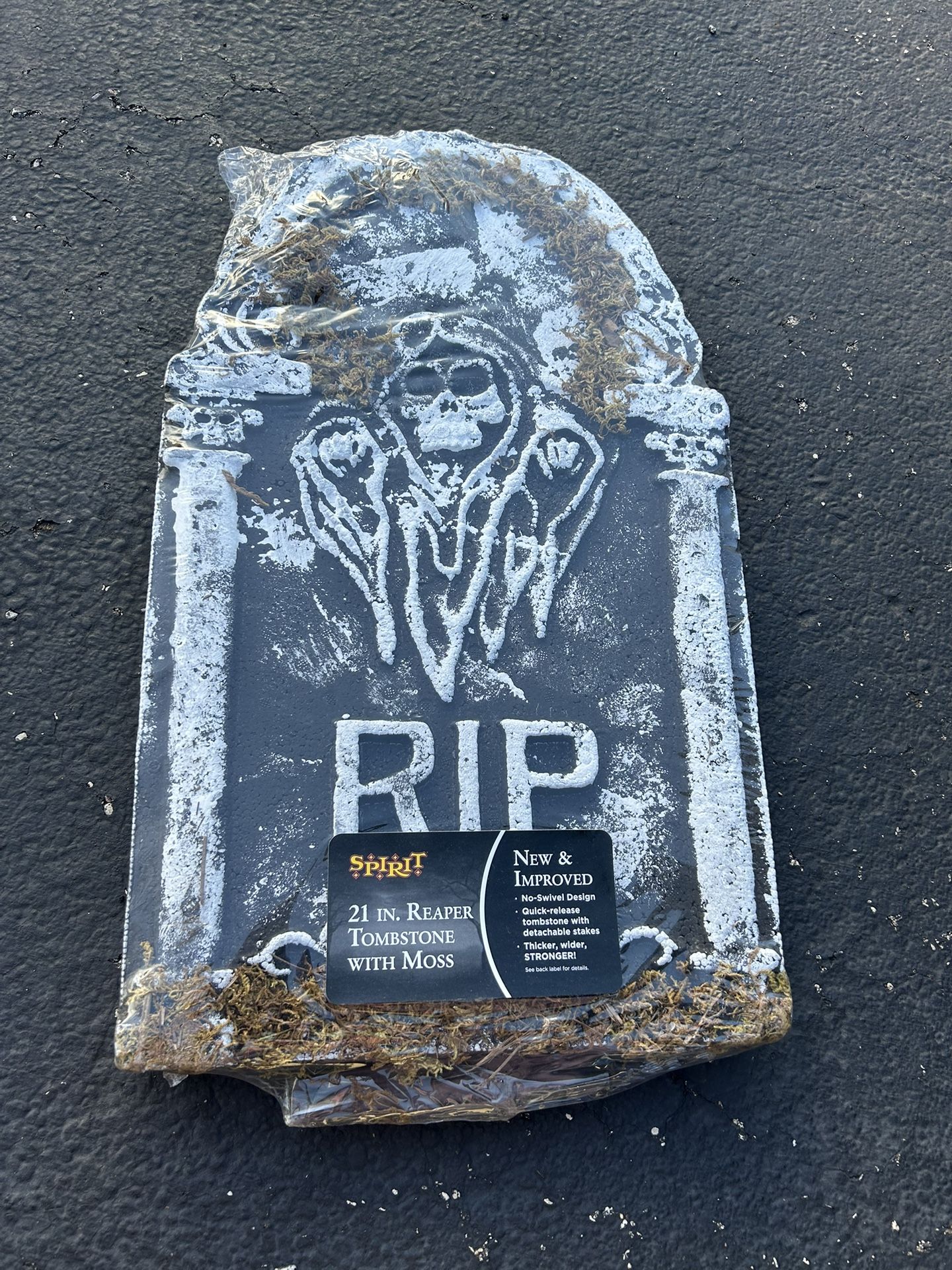 New And Unopened Foam Tombstone Yard Decor For Halloween