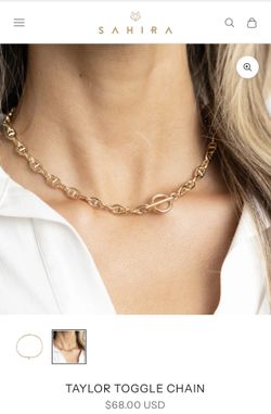 18k gold plated over brass Necklace New
