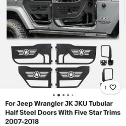 Set Of Tubular Doors With Side Mirrors 