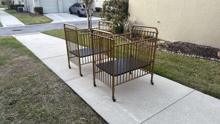 2 Mini Cribs with Mattresses