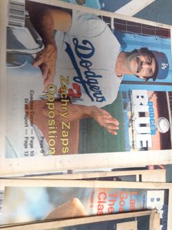 1984 Collectible Dodger Blue Periodical With Zachary Zaps On The Cover