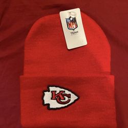 NEW Vintage Kansas City Chiefs Beanie Hat One Size NFL Red