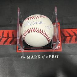Rob Riggle “POW!” Inscribed Autographed Baseball