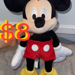 $8 Disney Mickey mouse plush 18” Tall in good condition