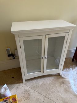 White storage cabinet