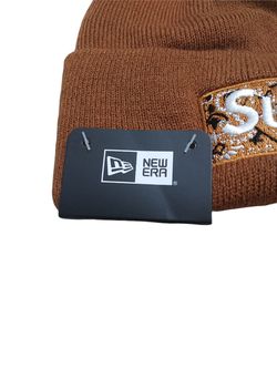 UA Supreme New Era Bandana Box Logo Beanie Brown Hat Skateboard