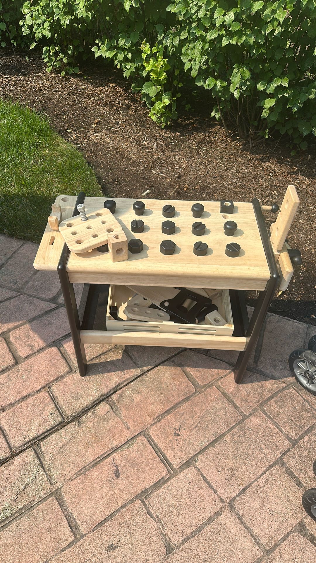 Crate & Barrel Wooden Tool Bench