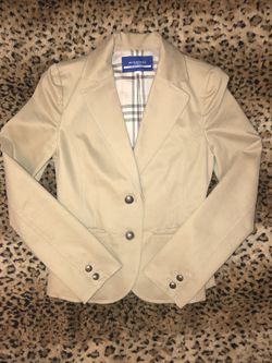 Burberry Designer cream colored blazer jacket