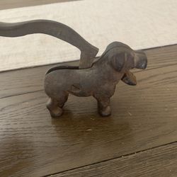 Rare Antique Cast Iron Dog Nut Cracker