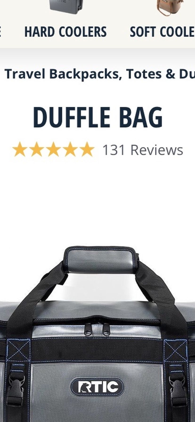 Rtic 140L Duffle, New In Box, Never Opened!