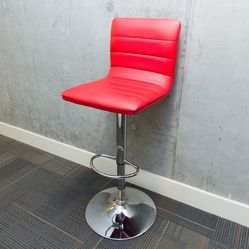 Red adjustable height bar stool / seat / chair

