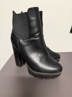 Black Platform Ankle Boots