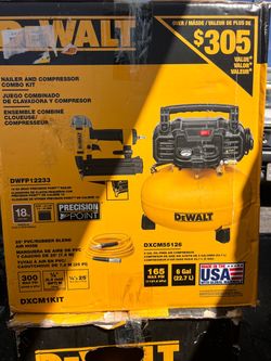 Nailer and compressor combo kit