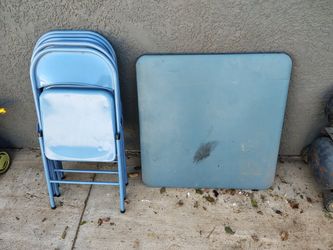 Card table and chairs