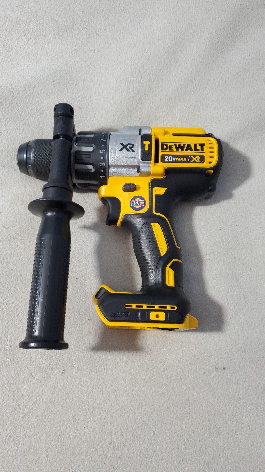 Dewalt 20V Max XR Brushless Half Inch Hammer Drill Driver. Model DCD996. New. Price is firm