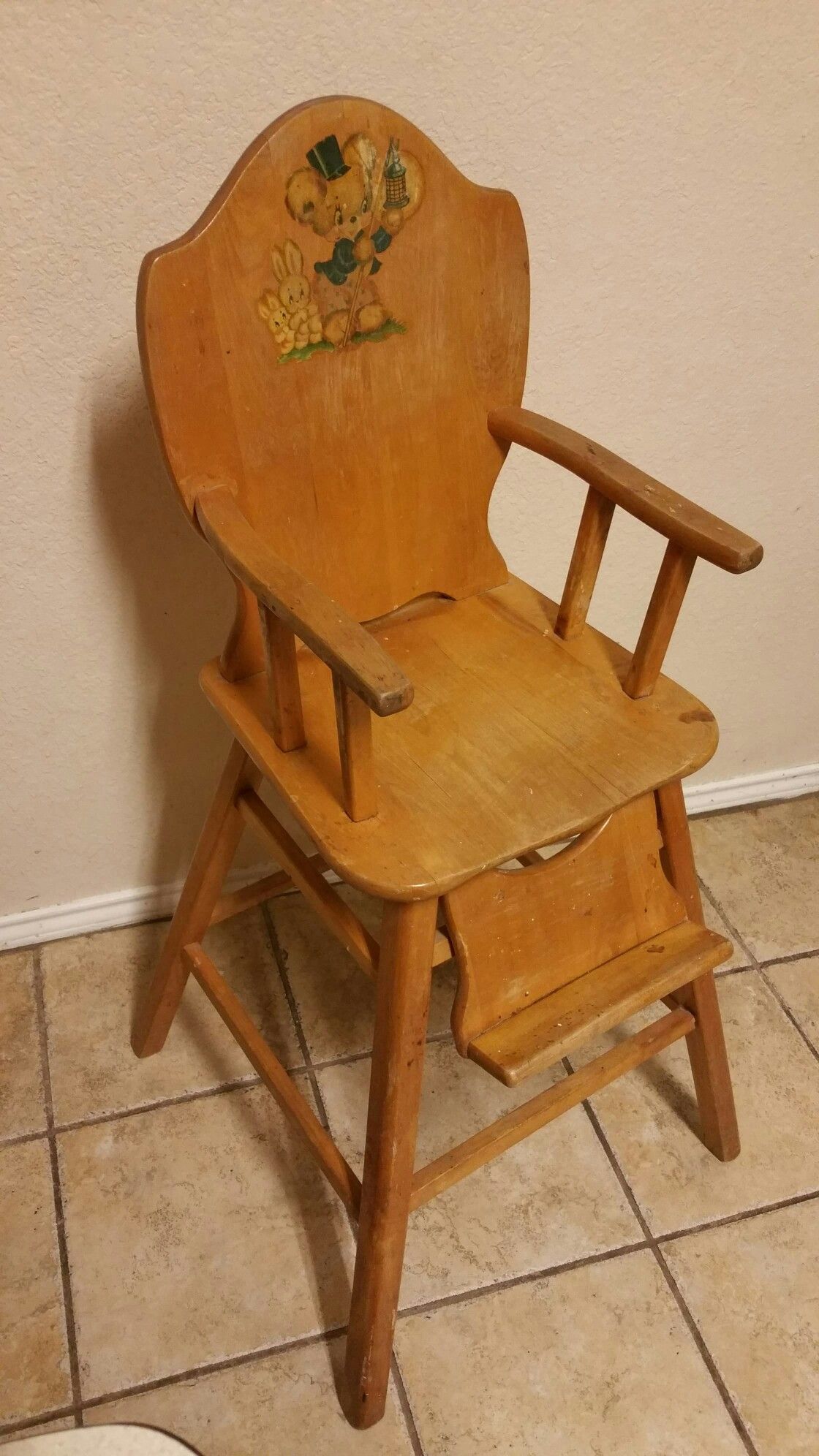 1940 wooden top high chair