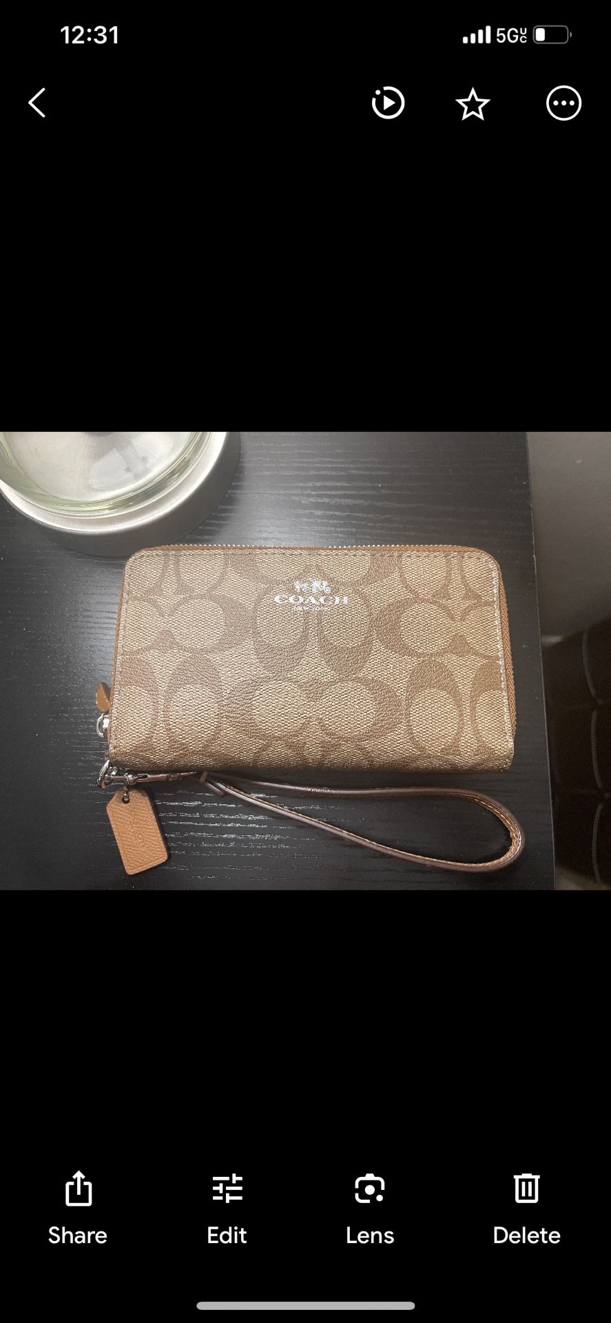 Coach Double Zipper Wristlet