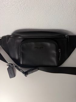 Coach Black Leather Belt Bag