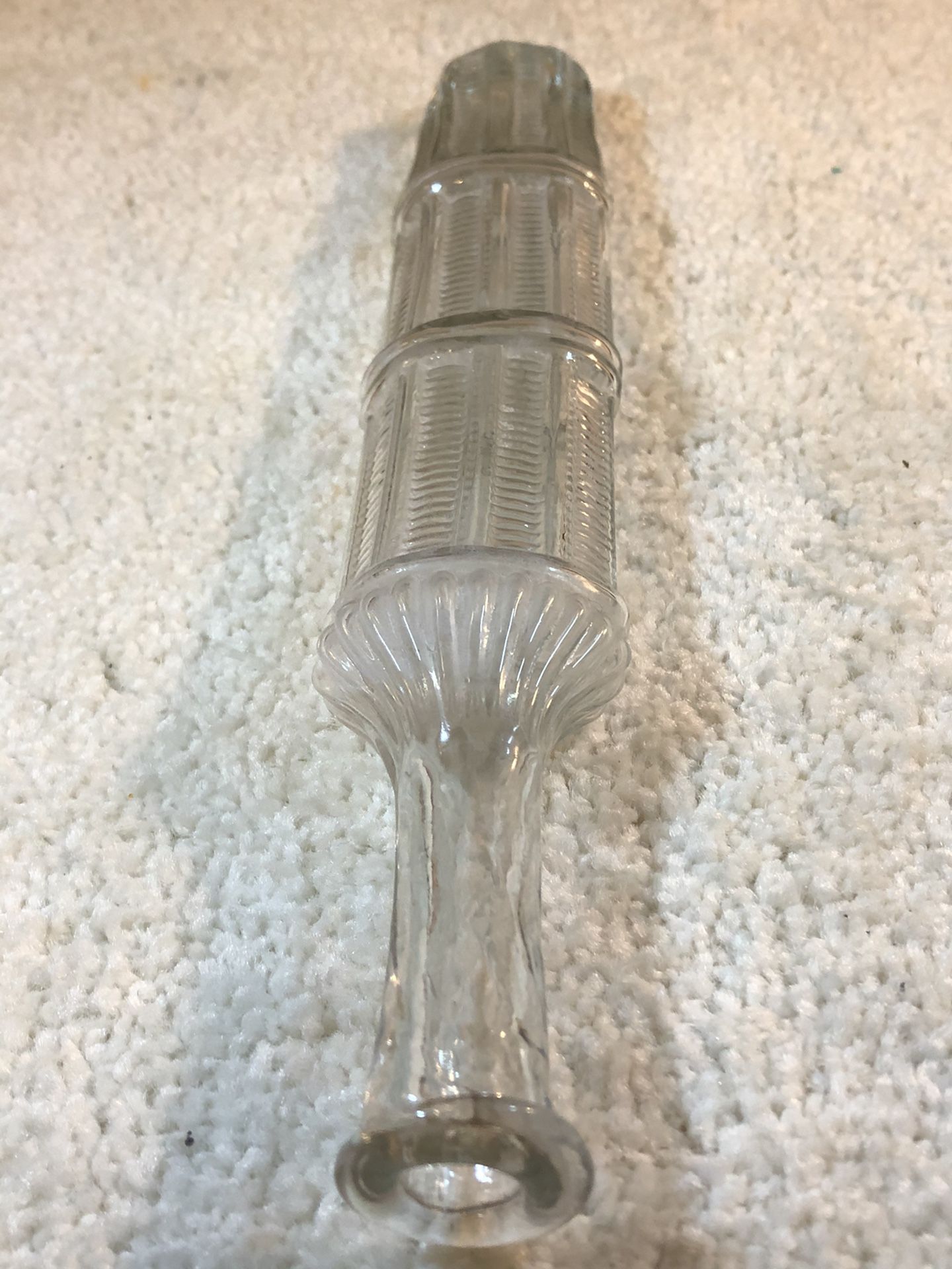 Rare Antique Glass Bottle 9” long Lays on Side used for????
