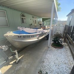 14 Ft. Aluminum Boat With 9.9 Honda Motor