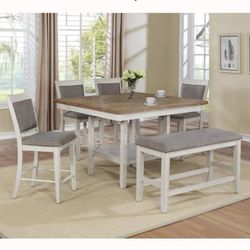 SALE!!! 6-PC Counter Height Dinning Set Farmhouse Style
