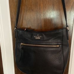 Kate Spade Purse (black pebbled leather. new)