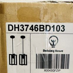 Set of 2 Dolaimy House Modern Industrial Pendant Lights - New in Box