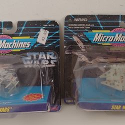 2 SET STAR WARS - MICRO MACHINES - MILLENNIUM FALCON - X-WING STARFIGHTER