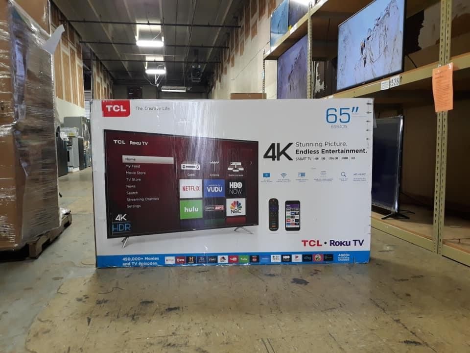 New 65 Roku Tcl 4K Smart Tv $299.00!!