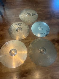 5 Sabian Paiste Zildjian Cymbals