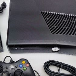 Microsoft Xbox 360 Black Xbox 360 Slim Video Game Console System Bundle Set Kit