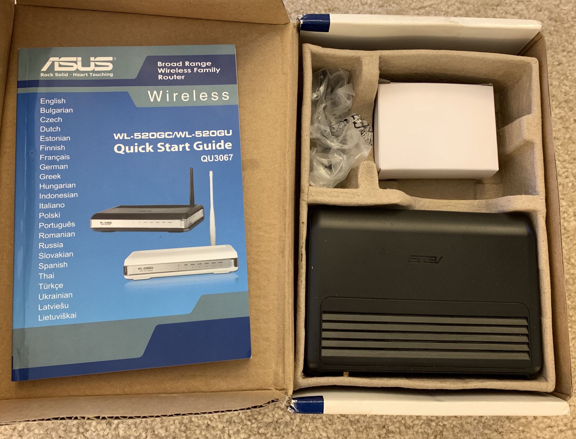 Wireless router (Asus WL-520GC)