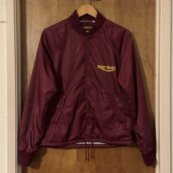 Iron Heart Engineers Works Inc Rare Coaches Jacket Bomber Windbreaker Burgundy Small Motorcycle Coat Japan